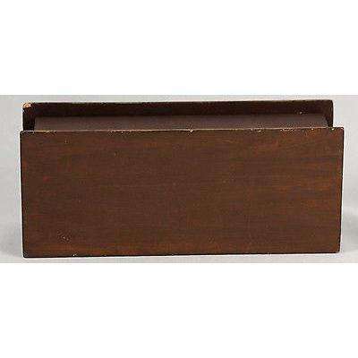 Wood Trinket Box Handmade/Hand Painted South America Folk Art Original Brown