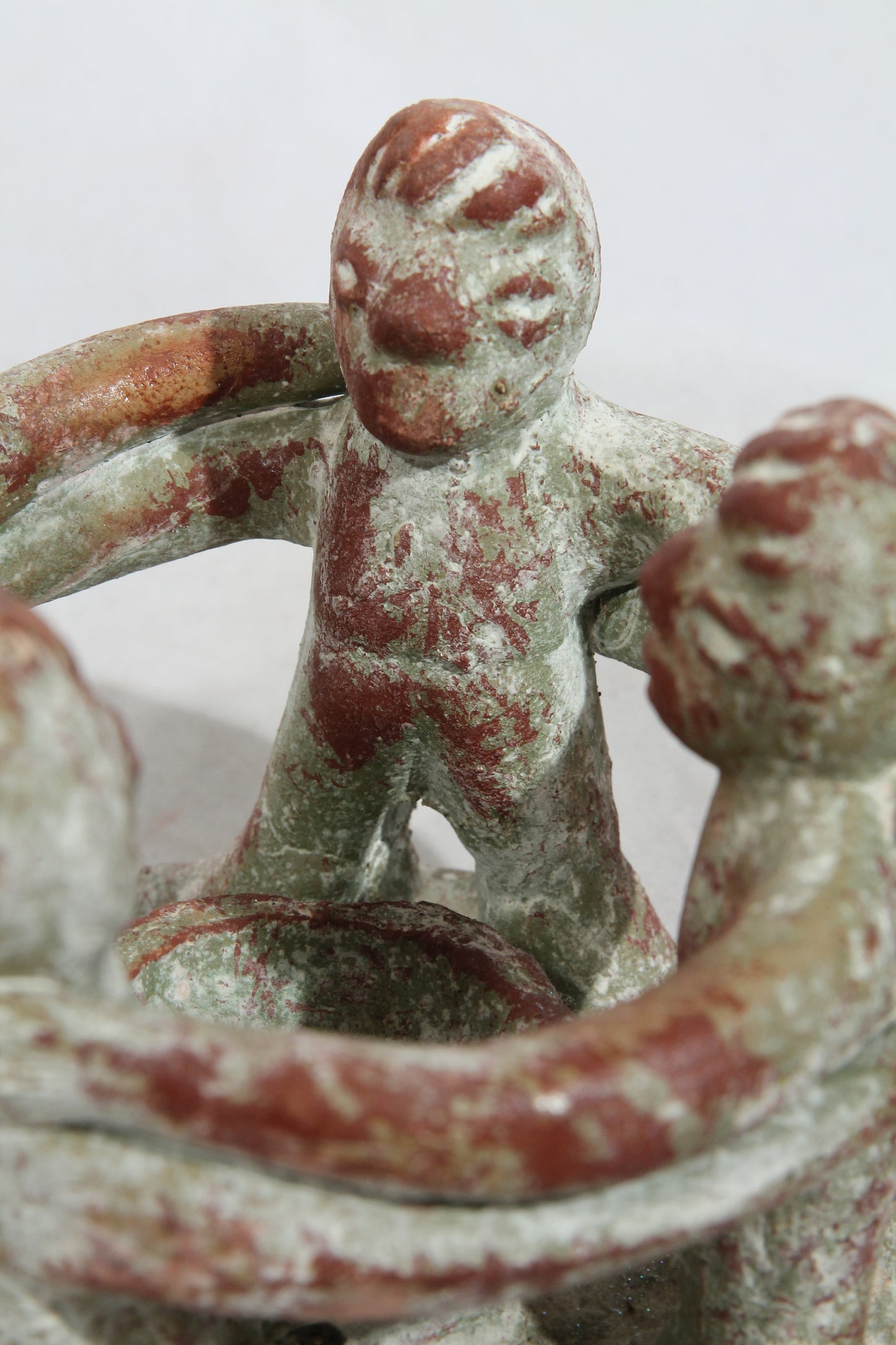 Vintage Mexican Incense/Candle Holder Circle of friends Ceramic/Pottery Folk Art