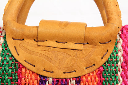Purse/Bag/Tote Hand made Mexican Ixtle (cactus fiber) Lined Stripes #1