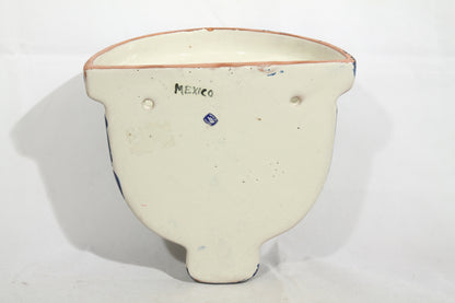 Ceramic Wall Hanging Planter Majolica Hand Painted