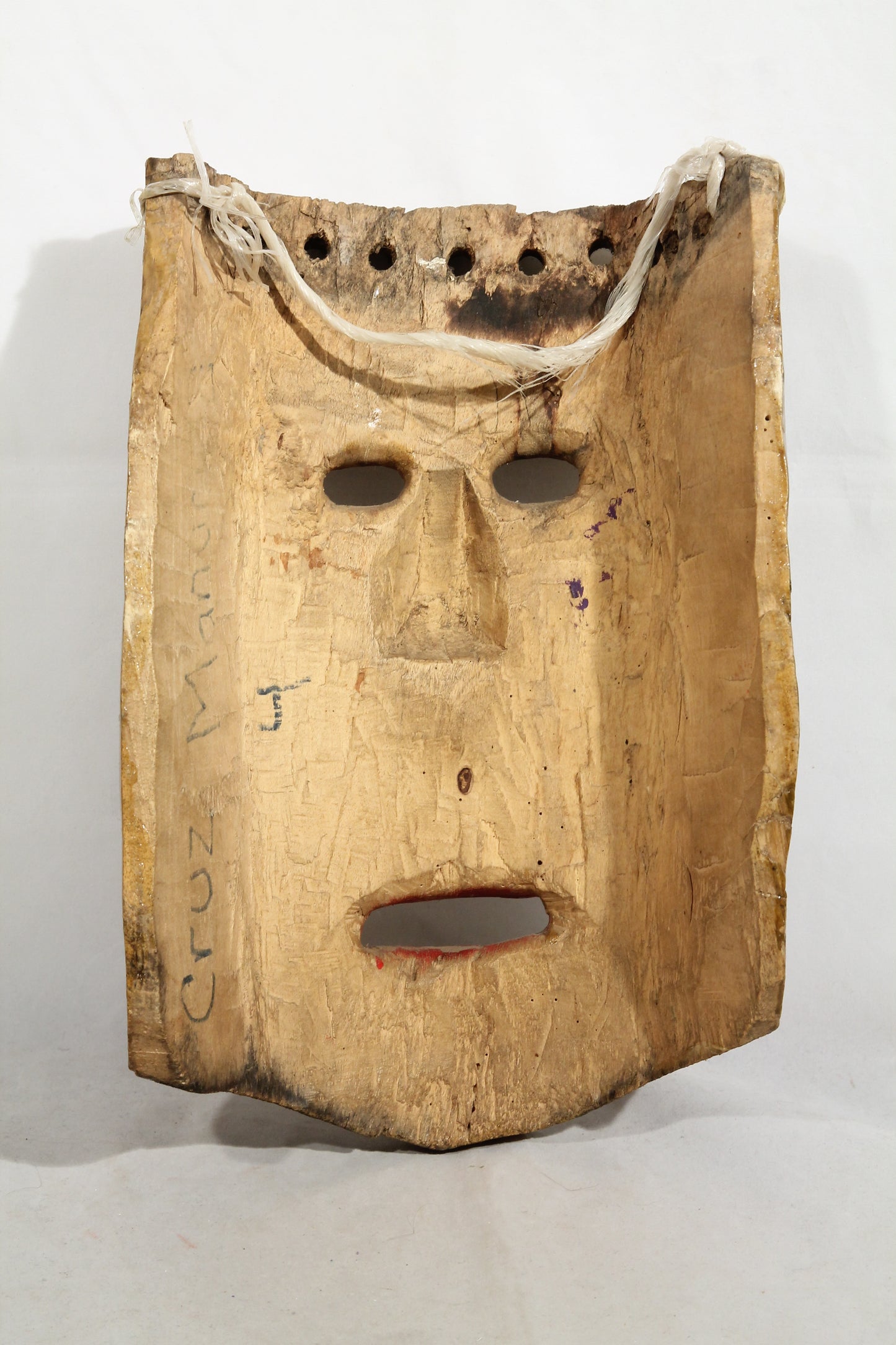 Man Face Wood Hanging Mask Mexico Hand Crafted/Painted