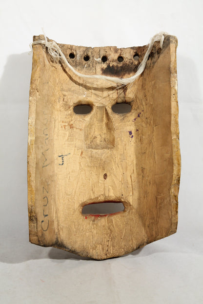 Man Face Wood Hanging Mask Mexico Hand Crafted/Painted