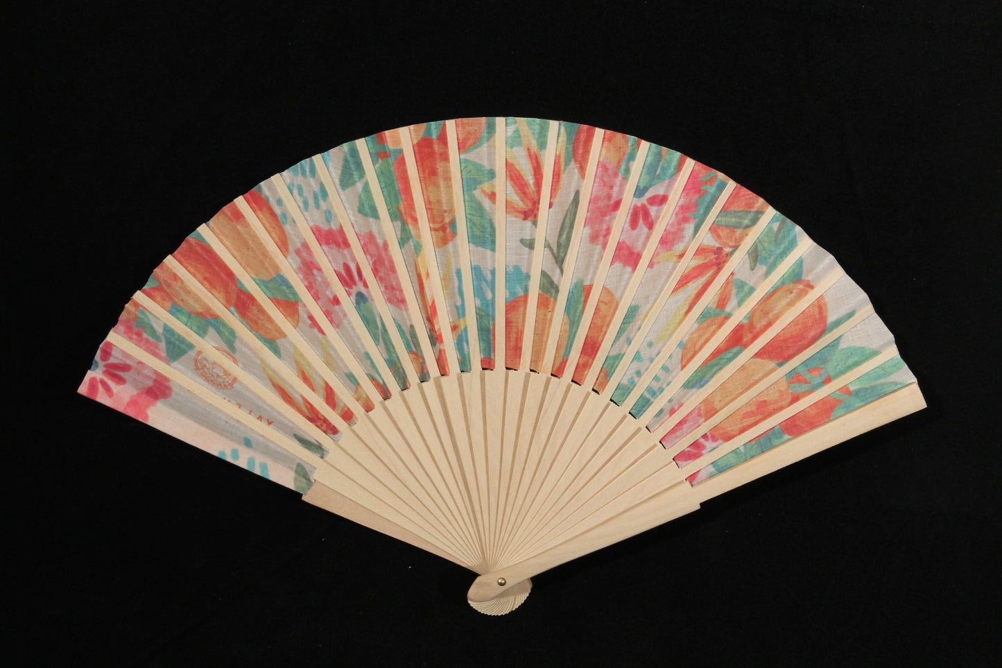 New Hand Fan From Spain Wood/Cloth Formal/Casual Wear Valencia Oranges