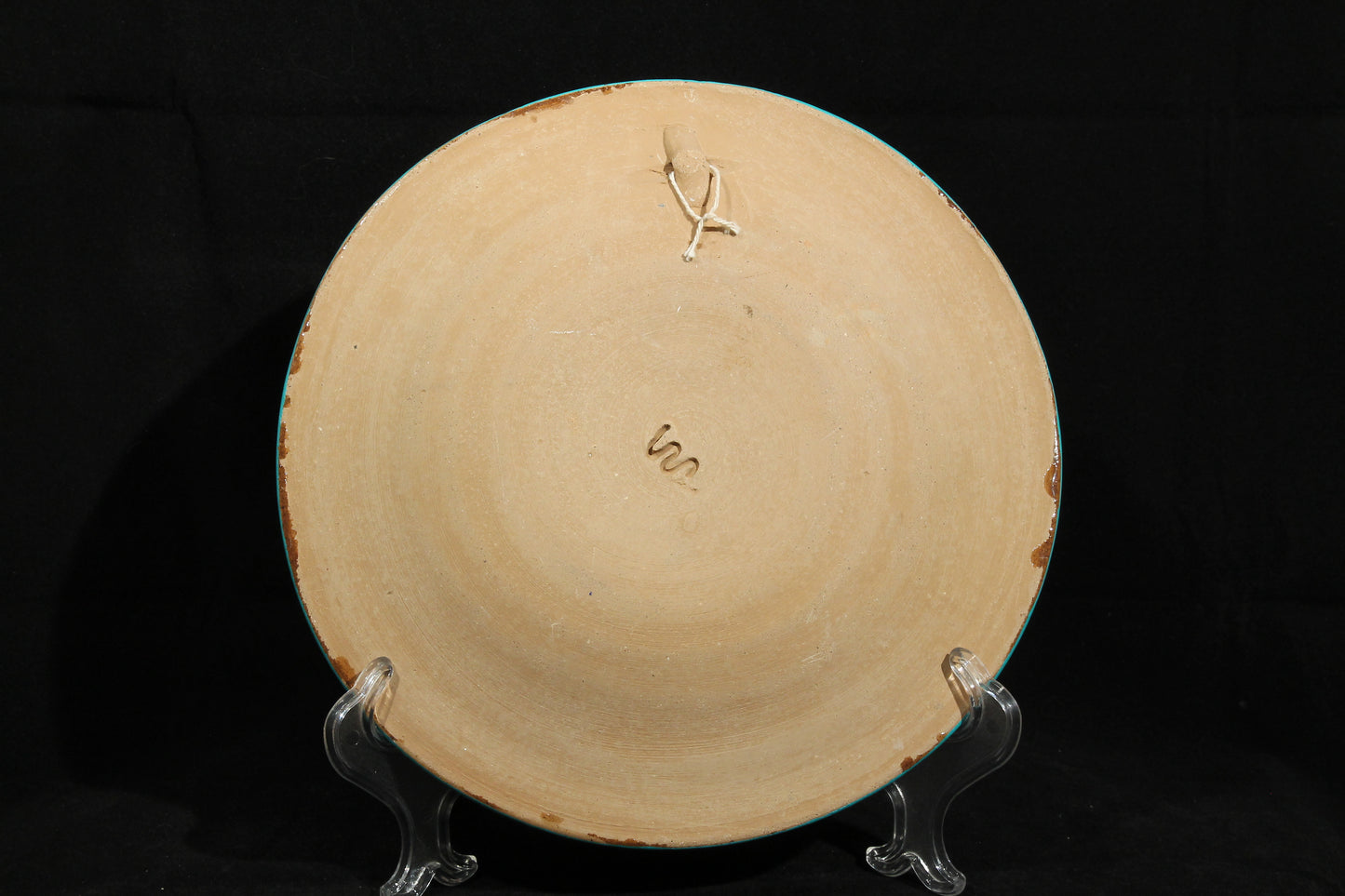 Ceramic Platter, Aztec Calendar and Village Life Scenes