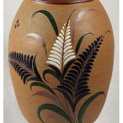 Mexican Ceramic Vase Mexico Tacat 13 1/2" Tall