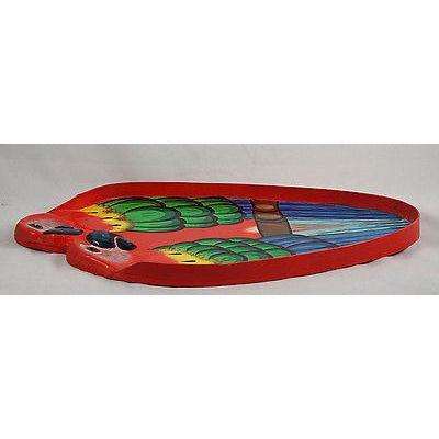 Wall Hanging Parrot Platter Wood/Paper Mache Caribbean/South America Hand Made