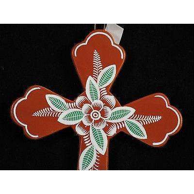 Mexican Ceramic Cross by M. Jimon Barba Collectable Folk Art #5