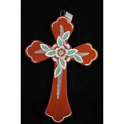Mexican Ceramic Cross by M. Jimon Barba Collectable Folk Art #5