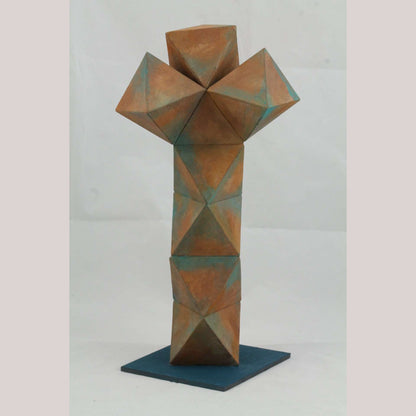 Tall 16 1/2" Paper Mache Modern Maguey/Agave Plant Sculpture Mexican Folk Art