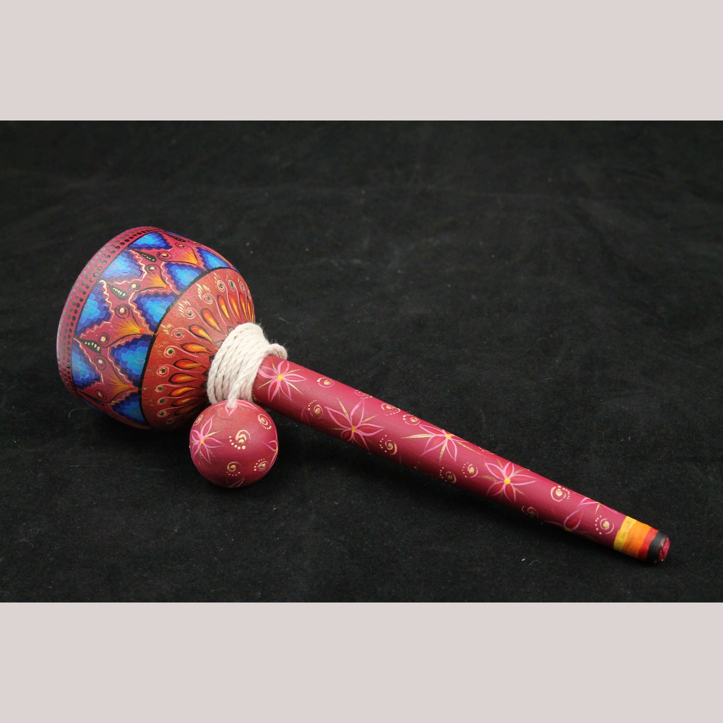 Wood Toy Cup & Ball Alebrije Mexico Art Oaxaca Signed Artist L. Hernandez #2