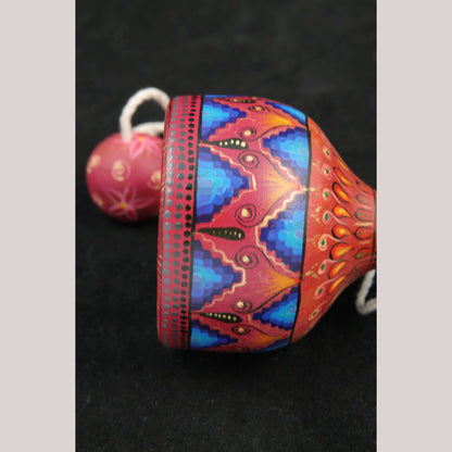 Wood Toy Cup & Ball Alebrije Mexico Art Oaxaca Signed Artist L. Hernandez #2
