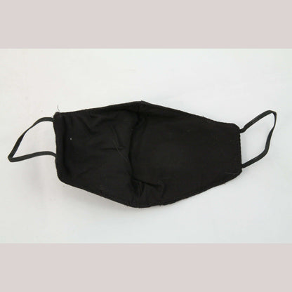 Mexican Cloth Face Mask Hand Embroidered Oaxaca Double Layered Reusable Blu/Blk