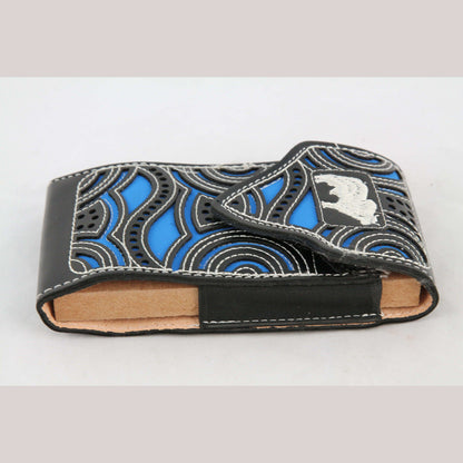 New Leather Belt Loop Cell Phone Holder/Pouch/Case Hand Made Embossed Mexico C