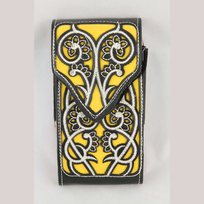 New Leather Belt Loop Cell Phone Holder/Pouch/Case Hand Made Embossed Mexico B