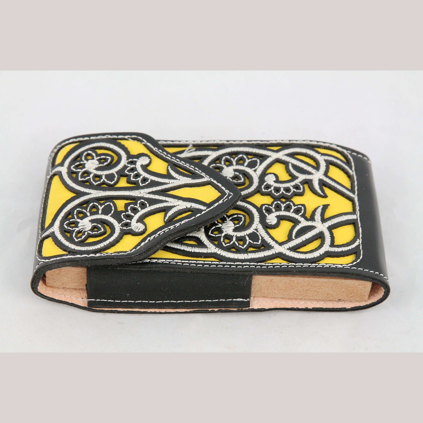 New Leather Belt Loop Cell Phone Holder/Pouch/Case Hand Made Embossed Mexico B