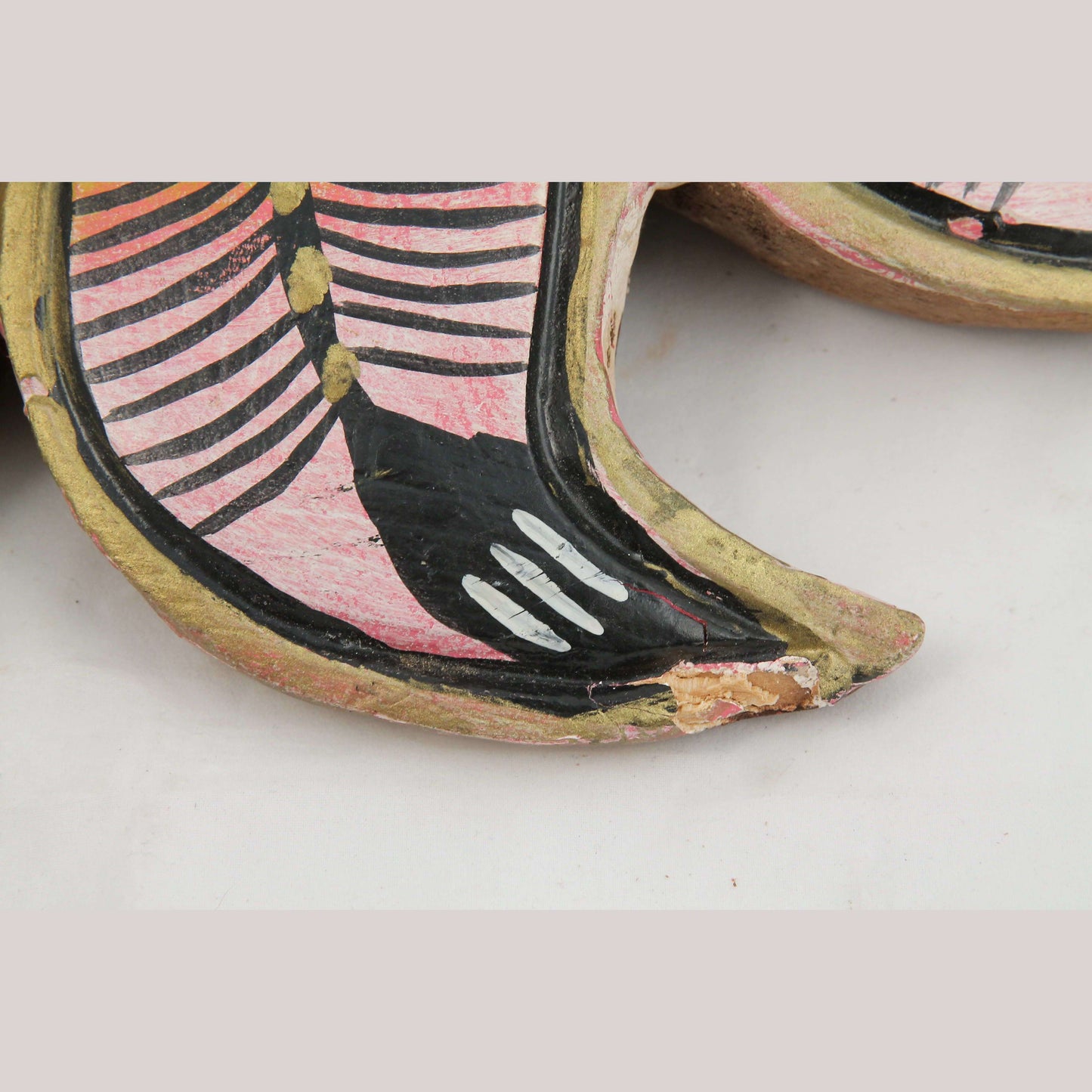 LG Vntg Wood Mask Handmade Mexican Folk Art Collectible Décor Sun/Moon/Faces