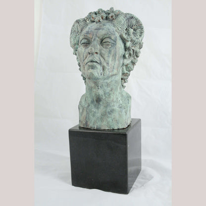 X-Lg Ceramic Sculpture/Bust Satyr Mexico Fine Art D. Serrano Signed