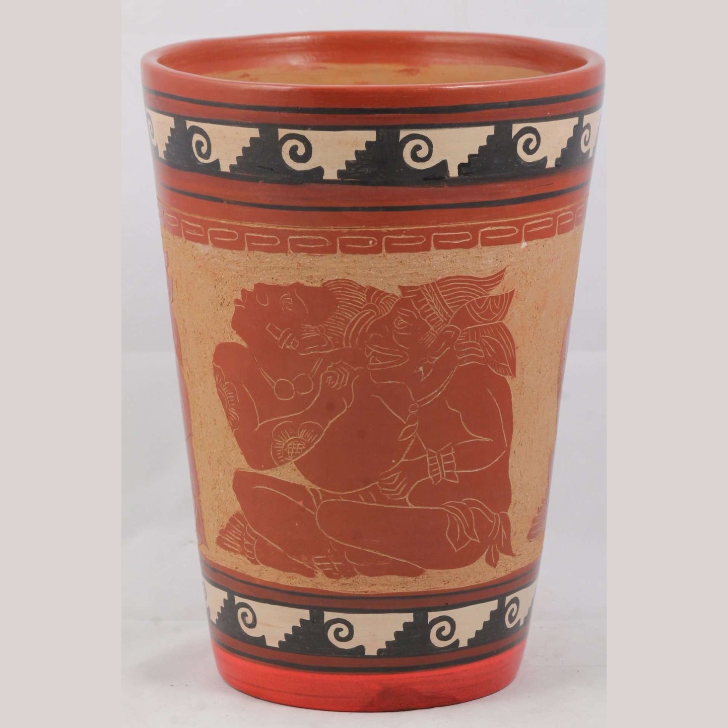 Clay Vase w Glyphs Master Potter Ventura Hernandez Benitez #12