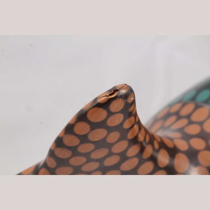 Hand Made Ceramic Hollow Fish Signed Mexican Folk Art Extra Large