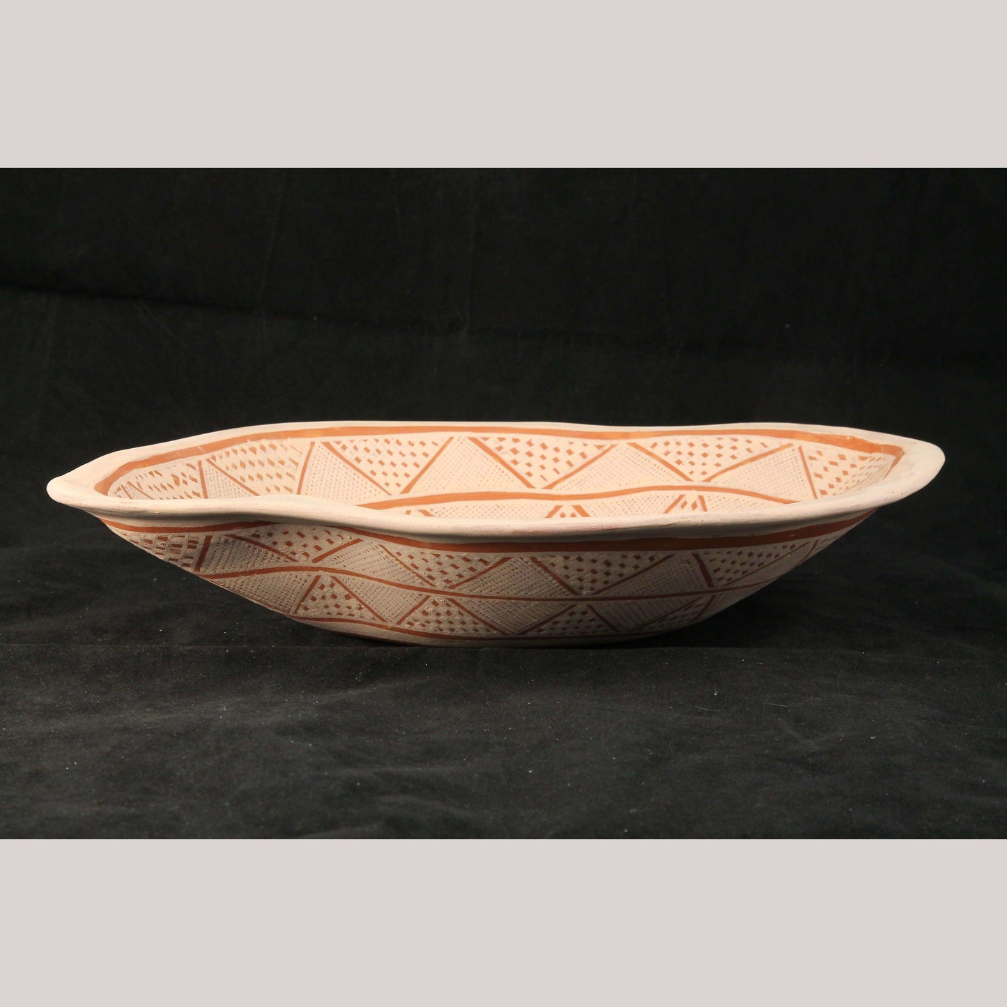 Mexican Ceramic Fruit Bowl/Container Handmade Folk Art Pottery Neftali Ramirez