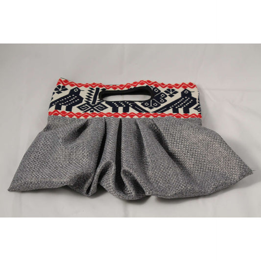 Mexican Purse/Bag/Tote Hand Embroidered Textile, Navy