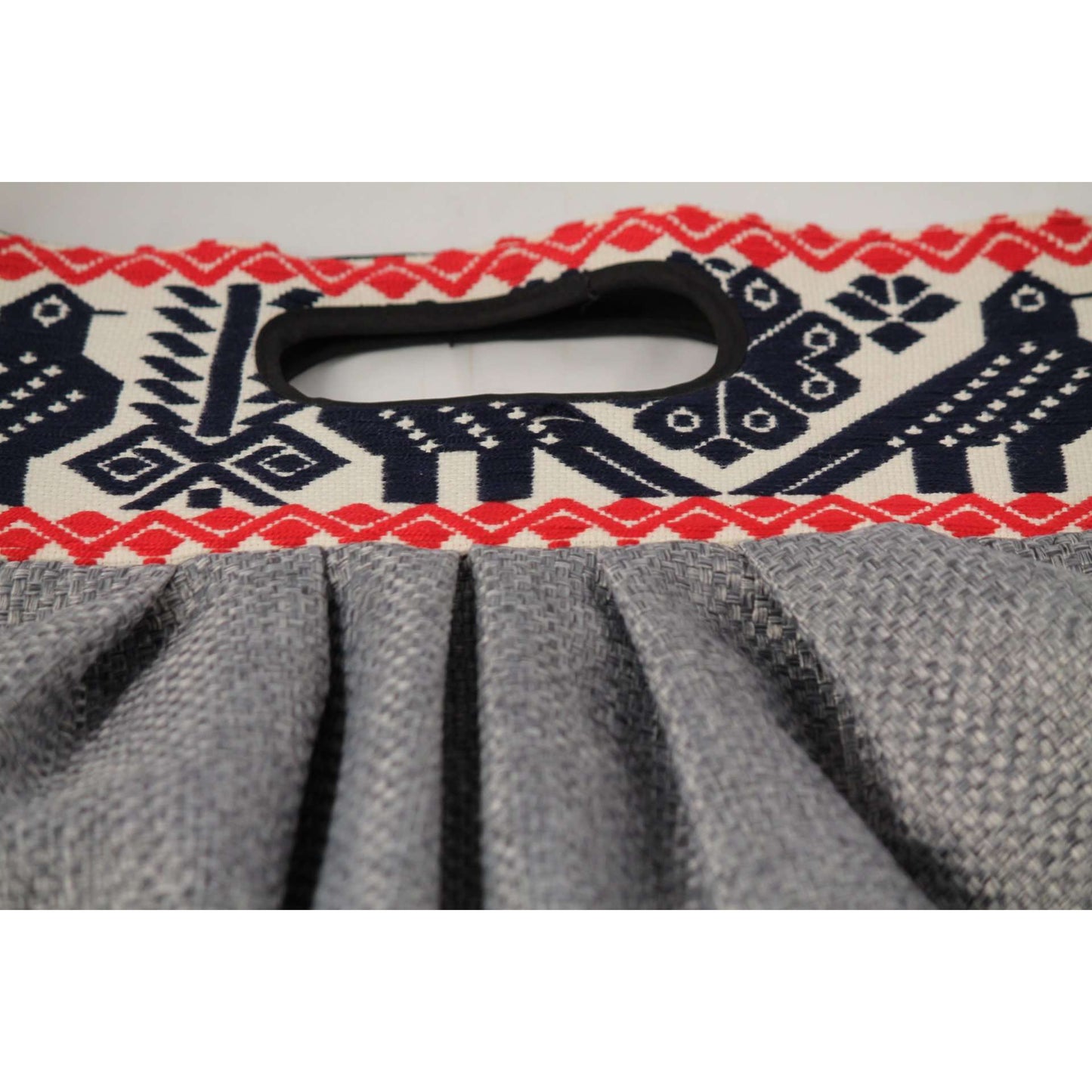 Mexican Purse/Bag/Tote Hand Embroidered Textile, Navy
