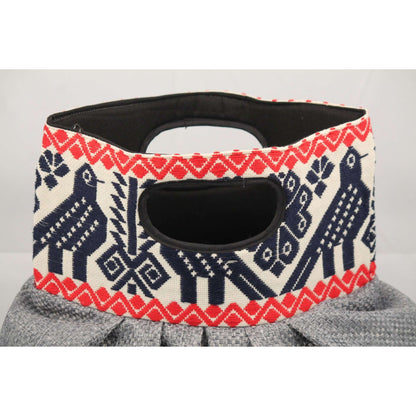 Mexican Purse/Bag/Tote Hand Embroidered Textile, Navy