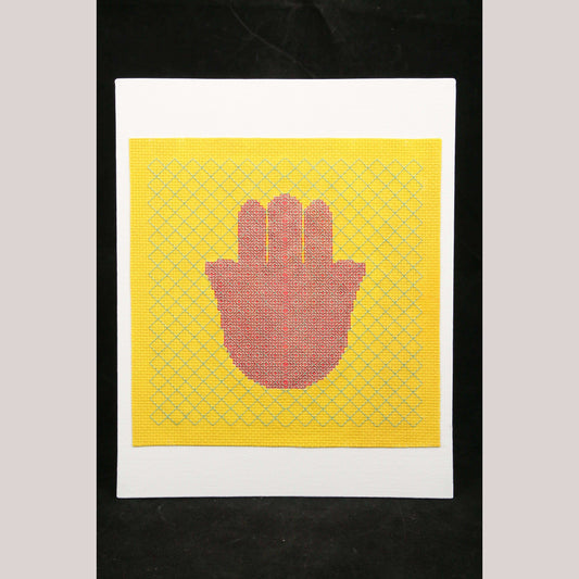 Blackwork Embroidery/Stitching Mexican Art Collectible Décor Hand of Fatima