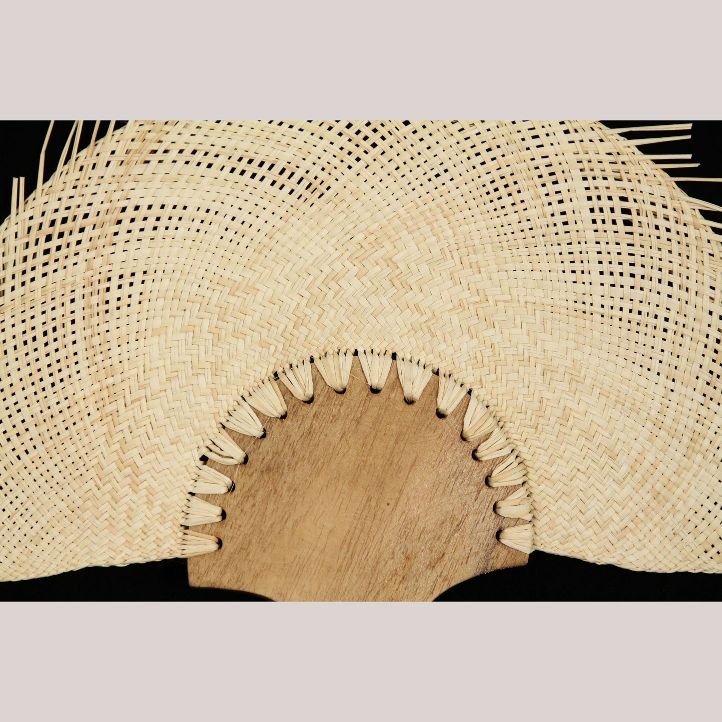 Beautiful Mexican Fiber Fan Mexican Folk Art Hand Made Becal Campeche Hand Held
