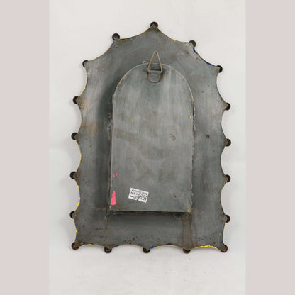 Tin Hanging Niche/Glass Mexican Folk Art Handmade Décor Religion Christ/Jesus