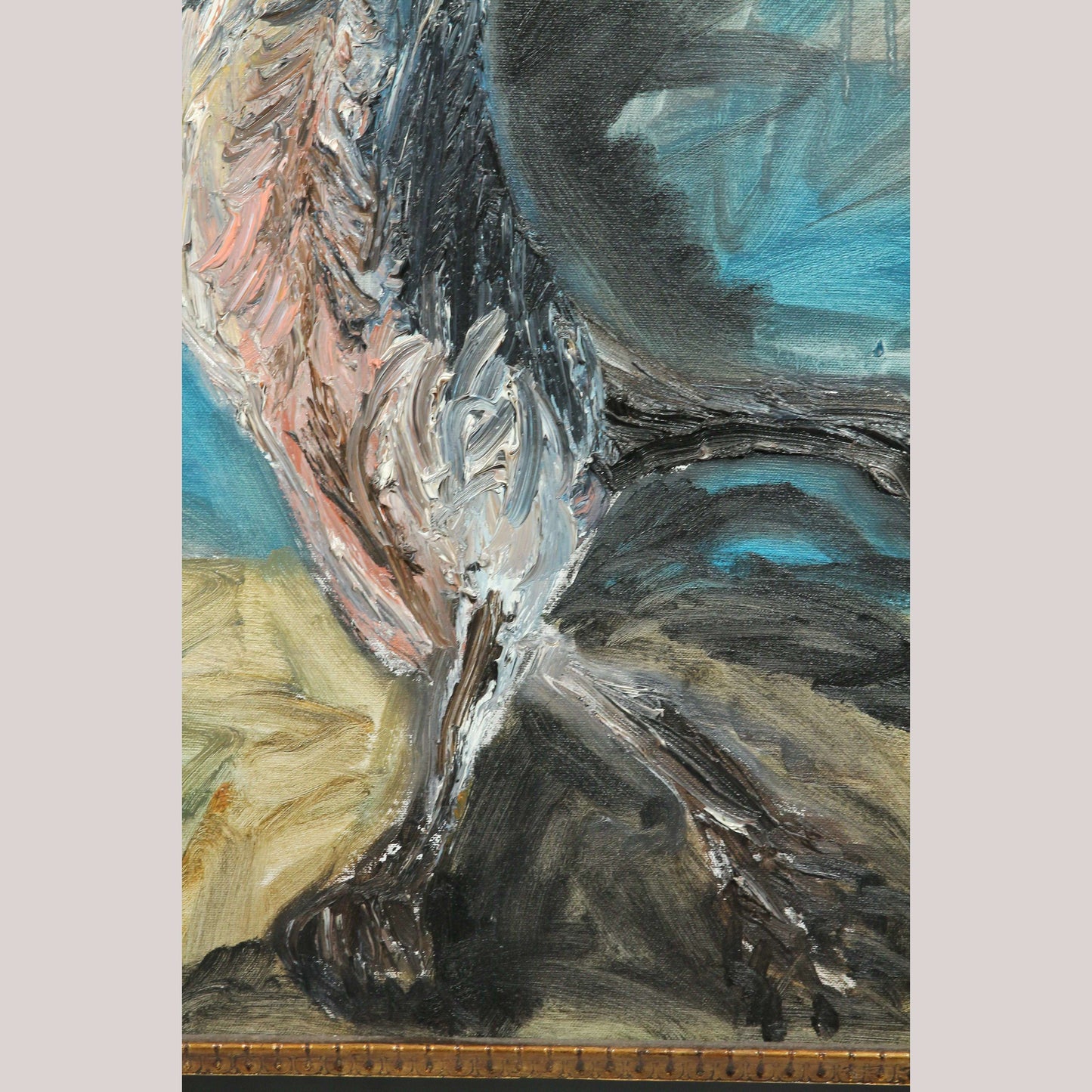 "Cat and Bee" Painting Acrylic on Canvas by Victor Hugo Perez 28"x24"