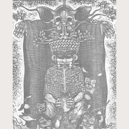 X-Lg Woodcut Print/Xilografía Mexican Fine Art Master Artist The Spirit of Mescal