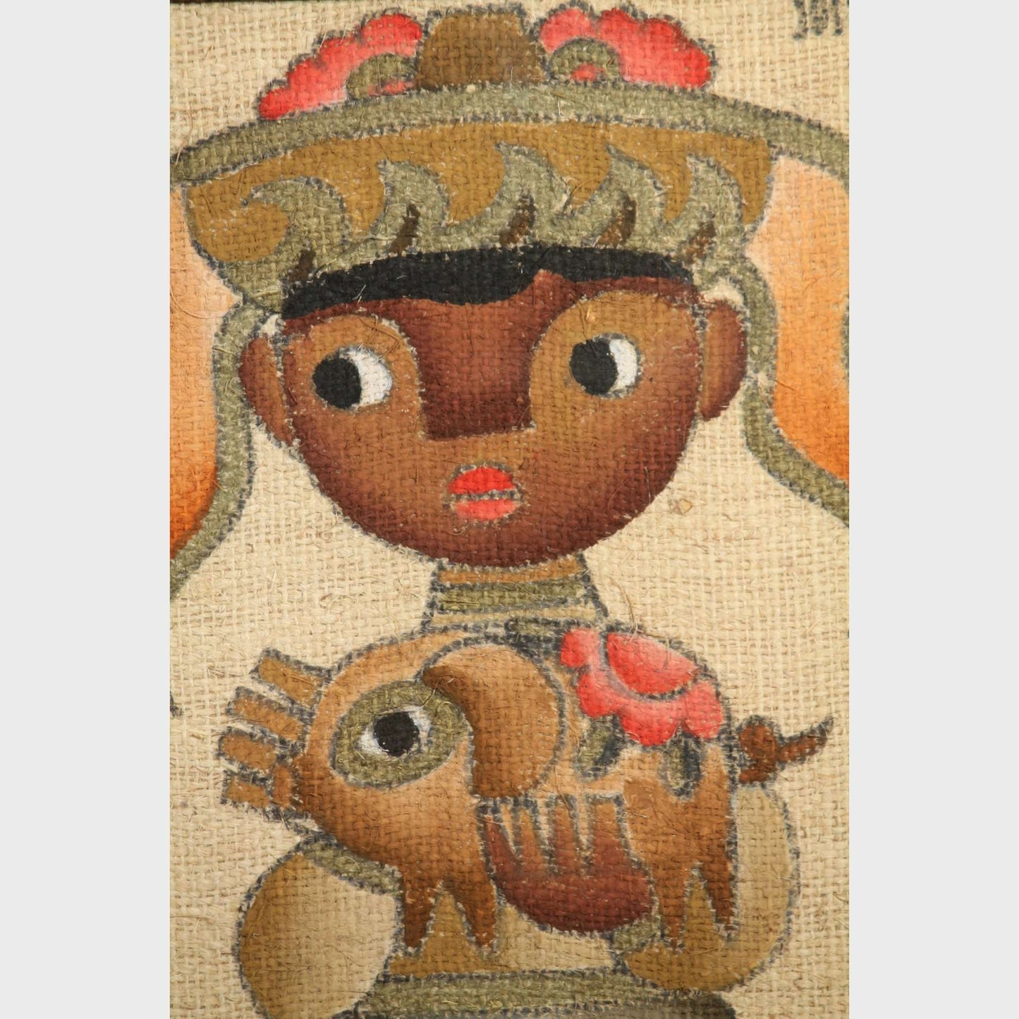 Jose Maria de Servin Boy and Girl with Piglets, Mid-Century Modernism Paintings, a Pair,