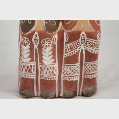 Pottery/Clay 2 Players Whistle/Flute Folk Art Peru South America