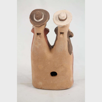 Pottery/Clay 2 Players Whistle/Flute Folk Art Peru South America