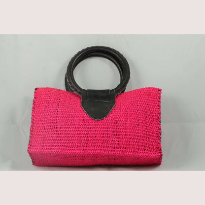 Purse/Bag/Tote Hand made Mexican Ixtle (cactus fiber) Pink
