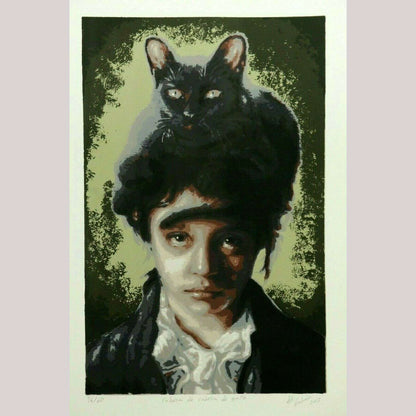 Gato, Lithograph #36/60 Mexican Fine Art Jose Luis Galvan