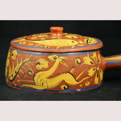 Vintage Fantasia style Casserole Dish Mexican Folk Art #2