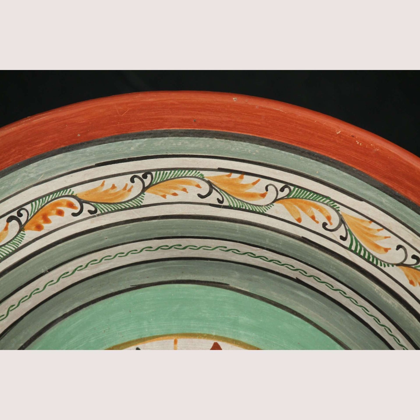 Vintage Sun Large Mexican Ceramic Hanging Plate Folk Art